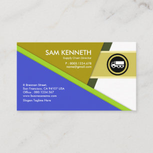 Futuristic Triangle Pathways Supply Chain Business Card