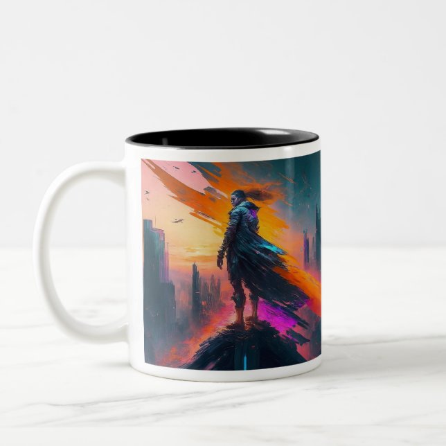 Futuristic Two-Tone Coffee Mug (Left)