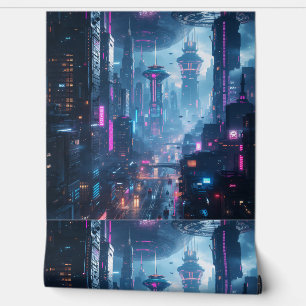 Futuristic Urban Cityscape: Immersive 3D Wallpaper
