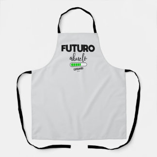 Futuro abuelo cargando apron