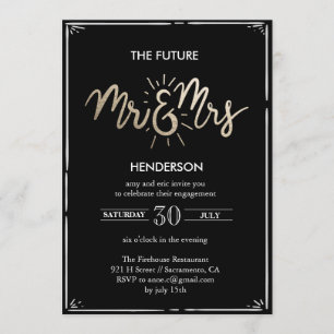 Futurs M. et Mme Engagement Invitation