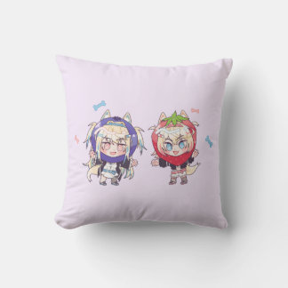 FUWAMOCO Hololive EN Throw Pillow
