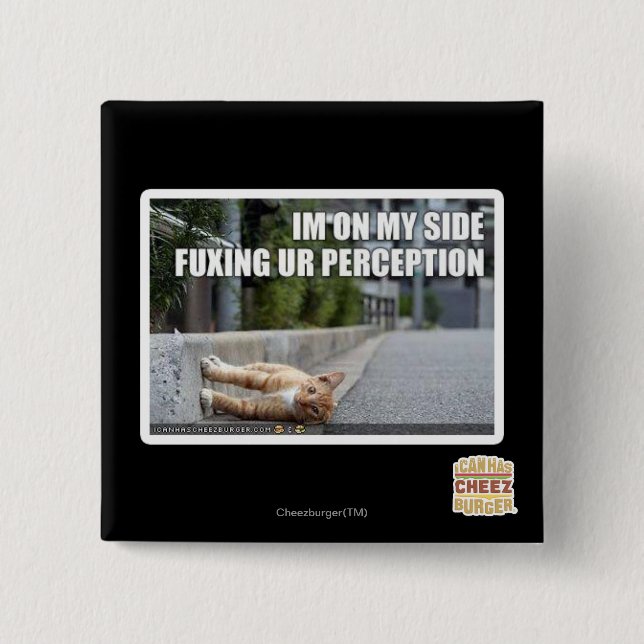 Fuxing Ur Perception 2 Inch Square Button (Front)