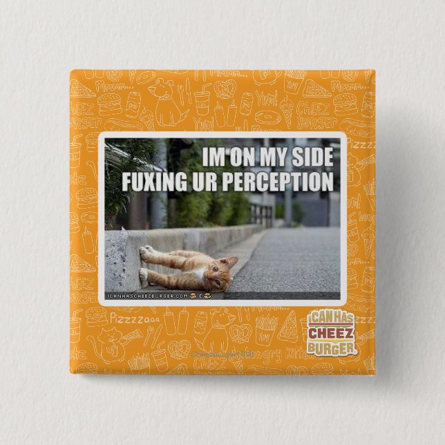 Fuxing Ur Perception 2 Inch Square Button (Front)