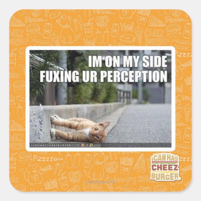 Fuxing Ur Perception Square Sticker (Front)