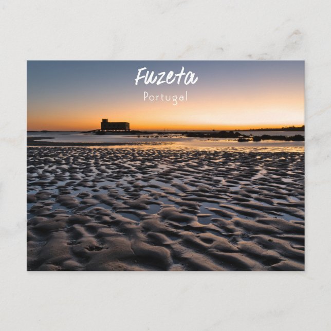 Fuzeta Beach Warm Sunset Postcard (Front)