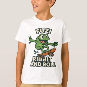 FUZI – Ribbit and Roll Skater Frog Shirt