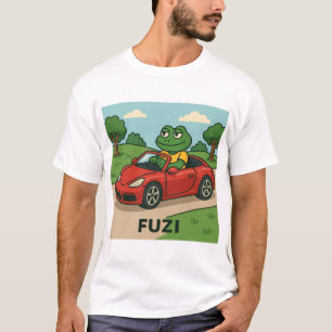 FUZI – Roadtrip King   Cool Frog in a Convertible T-Shirt