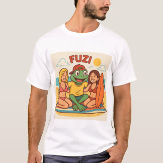 FUZI - Vibes de plage | T-shirt grenouille à caric
