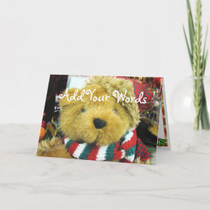 Fuzzy Bear- customize Holiday Card