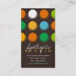 Fuzzy Blur Color Dots Retro Pop Fun Profile Card