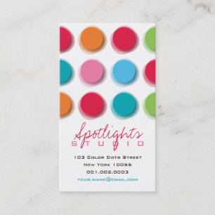 Fuzzy Blur Color Dots Retro Pop Fun Profile Card