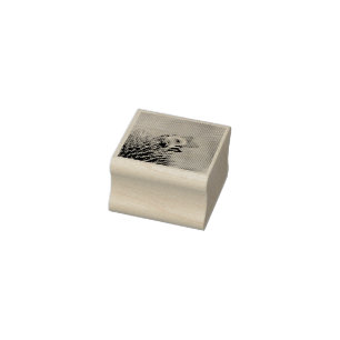 Fuzzy bumble rubber stamp