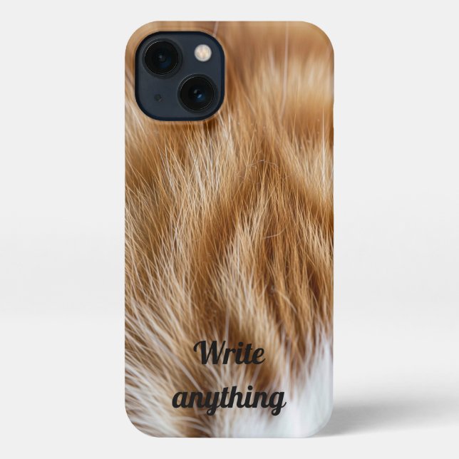 Fuzzy Cat Fur Texture Phone Case – Cozy Aesthetic  (Back)