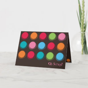 Fuzzy Colour Dots Fun Invitation/ Announcement