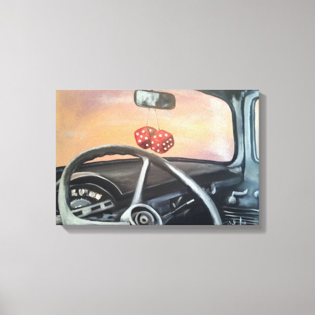 Fuzzy Dice Canvas Print (Front)