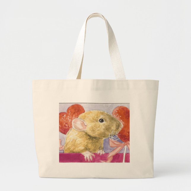 fuzzy dumbo baby large tote bag (Front)