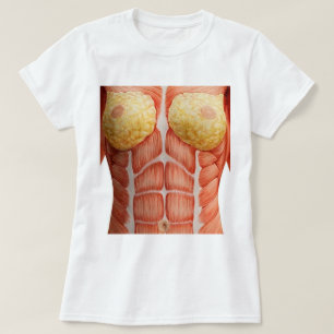 Fuzzy Express® Female Muscle Body Anatomy W T-Shirt