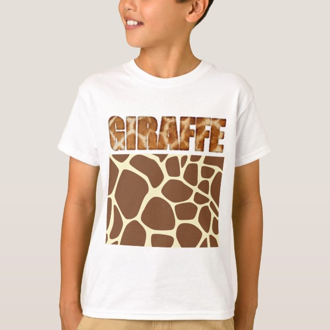 Fuzzy Express® Giraffe Animal Print T-Shirt (Front)