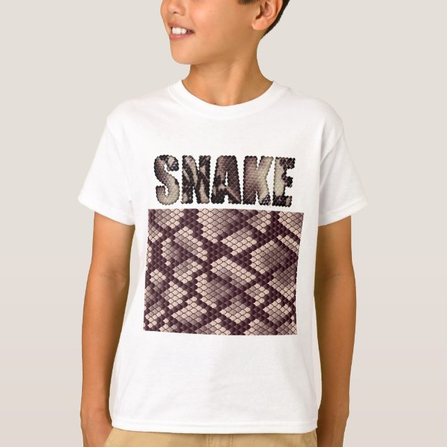 Fuzzy Express® Snake Animal Print Kid T-Shirt (Front)