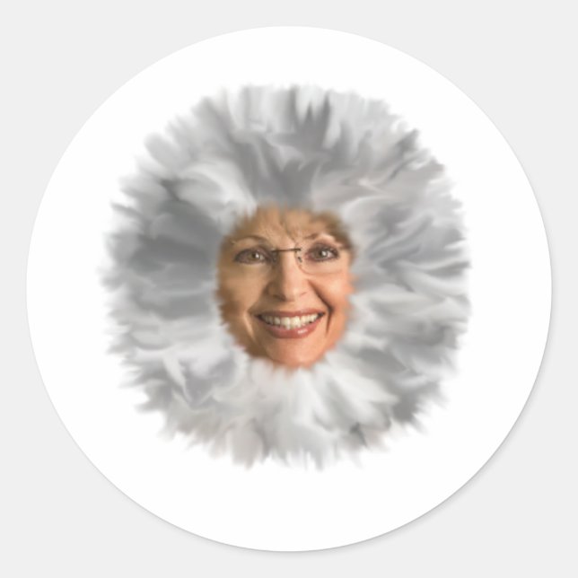 Fuzzy Face Classic Round Sticker (Front)