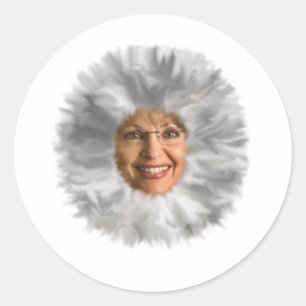 Fuzzy Face Classic Round Sticker