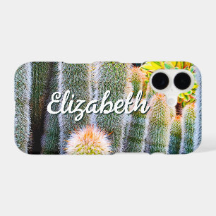 Fuzzy Green Cactus Succulent Photo Monogramme Nom