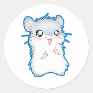 Fuzzy Hamster Classic Round Sticker