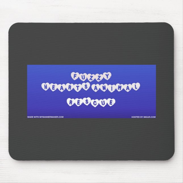 Fuzzy Hearts Mouse Pad (Front)