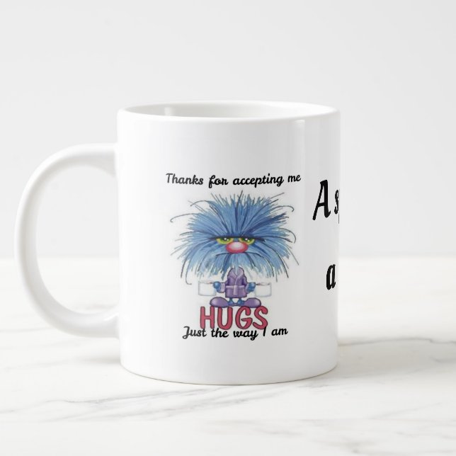 Fuzzy Hugs Coffee Mug 20 oz (Left)