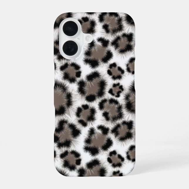 Fuzzy Leopard Print – Wild Chic Phone Case (Back)