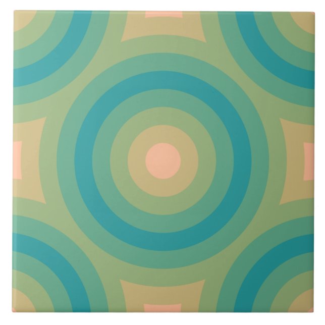 Fuzzy Peach Baltic Circle Pattern Tile (Front)
