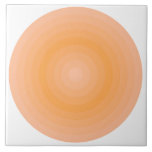 Fuzzy Peach Blazing Orange Circles Ceramic Tile<br><div class="desc">Enjoy this circle pattern in gradients from the colour of the year 2024 Fuzzy Peach to Blazing Orange.</div>