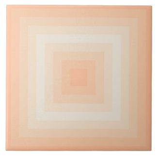 Fuzzy Peach Pristine Squares Ceramic Tile