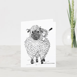 Fuzzy Sheep Snuggle Buddy - Card