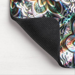 Fuzzy virtual flowery in coloured gradient strokes mouse pad