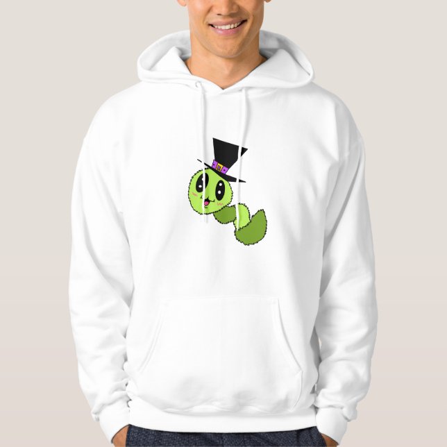 Fuzzy Worm with Hat Hoodie (Front)