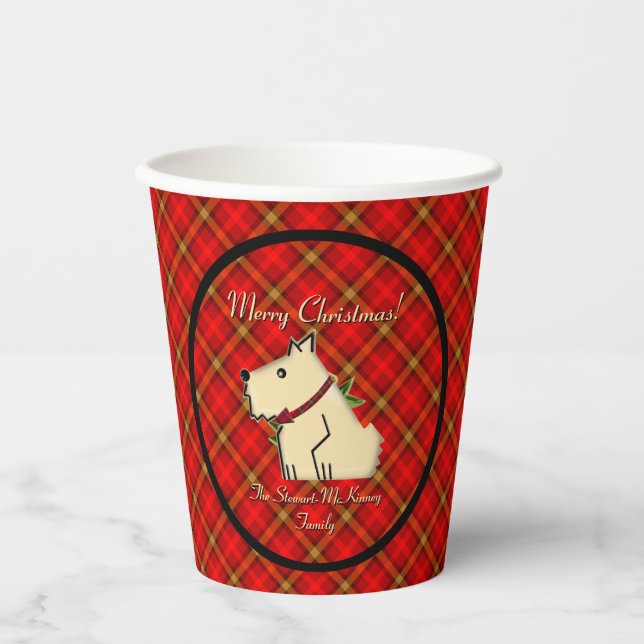 Fuzzy Wuzzy Scottish Guard (Personalized) Paper Cups (Front)