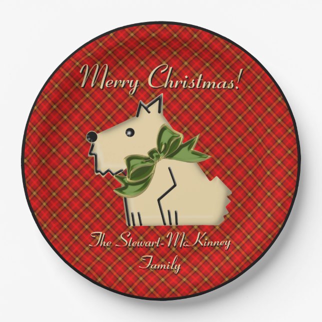 Fuzzy Wuzzy Scottish Guard (Personalized) Paper Plate (Front)