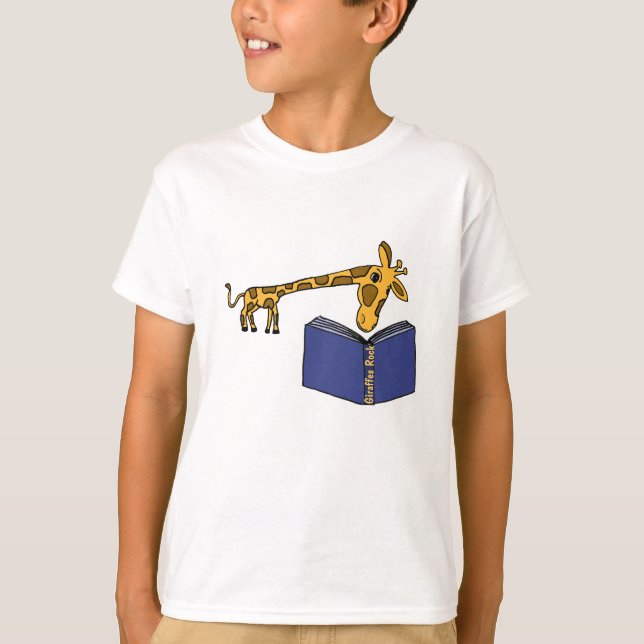 FV- Drôle T-shirt de lecture de girafe (Devant)