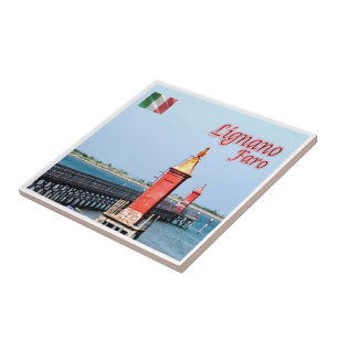 FVG009 LIGNANO, Lighthouse, Italy, Tile