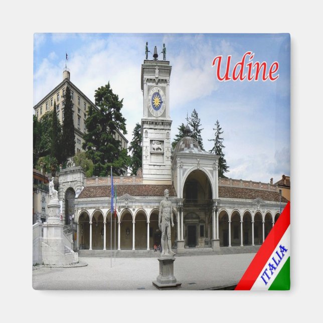 FVG022 UDINE, Piazza Libertà, Italy, Fridge Magnet (Front)