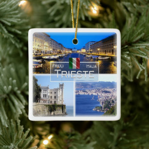 FVG026 TRIESTE, Mosaic, Italy, Ceramic Ornament