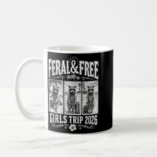 Fvibesl Girls Trip 2026 Funny Raccoon Vacation Coffee Mug