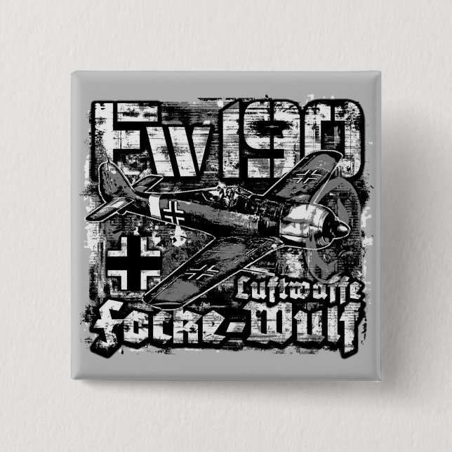 Fw 190 2 inch square button (Front)