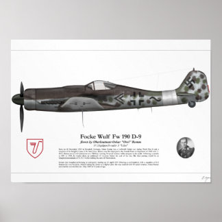 Fw 190 D-9 (Oskar Romm) Poster