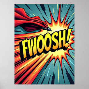 FWOOSH! Comic Style Pop Art Explosion Poster