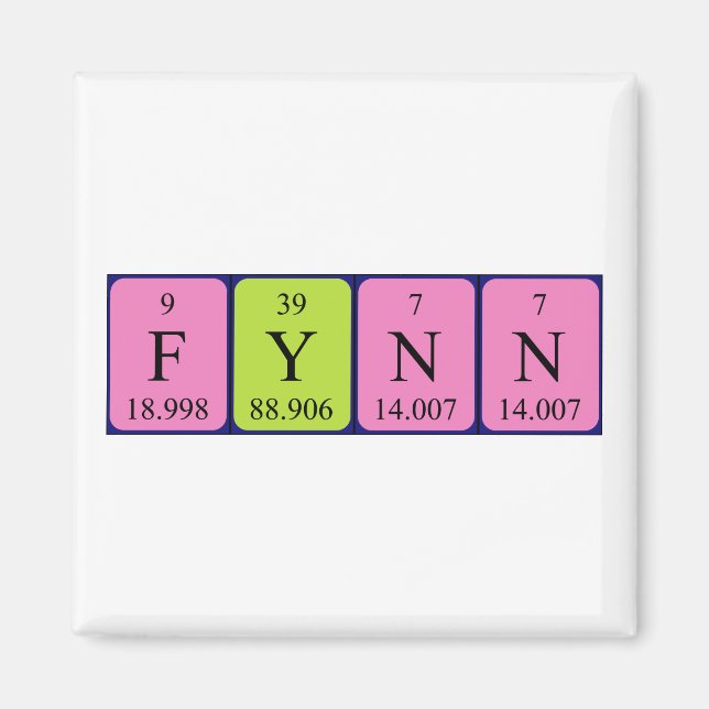 Fynn periodic table name magnet (Front)