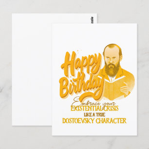 Fyodor Dostoevsky - Geometric elegant style Postcard