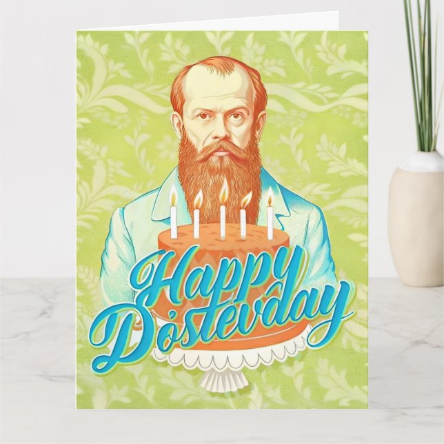 Fyodor Dostoevsky - Happy Birthday  Card (Front)